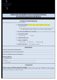 Formulaire de réservation de structure municipale