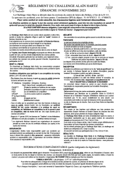 Règlement Courses pédestres