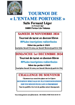 affiche concours de tarot de l entame portoise