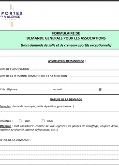 Demande générale des associations