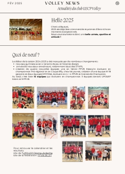 Newsletter 1er semestre 2025