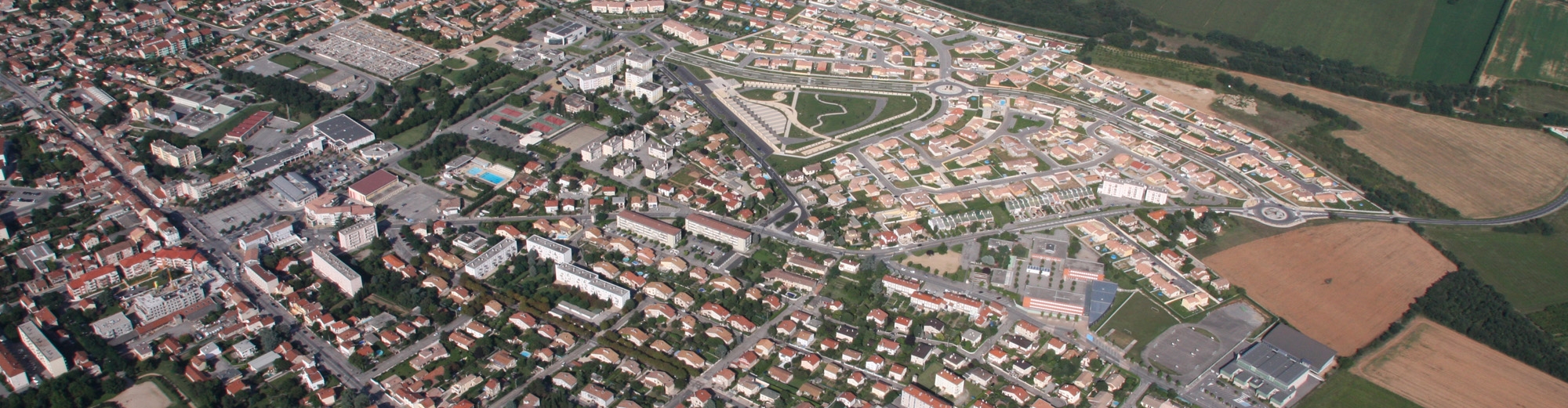 Vue aérienne de la ville