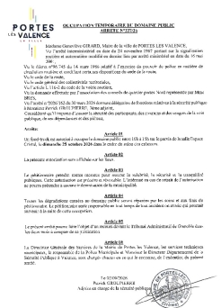 Arrêté 2026/337 - Occupation temporaire du domaine public