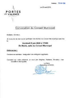 Convocation - CM du 05/06/2026