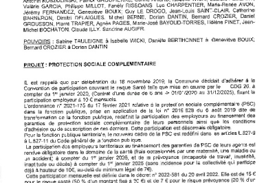 Délibération CM du 17/11/25 - Protection sociale complémentaire