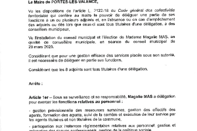 Arrêté 2025/165 - Délégation de fonctions à un conseiller municipal