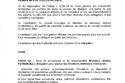 Arrêté 2025/166 - Délégation de fonctions à un conseiller municipal