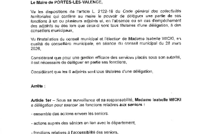 Arrêté 2025/ 167 - Délégation de fonctions à un conseiller municipal