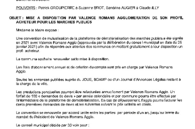 Délibération CM du 29/06/2026 - Mise à disposition par VRA d'un profil acheteur