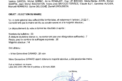 Délibération CM du 28/03/2026 - Élection du Maire