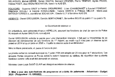 Procès-verbal CM du 22/09/2025