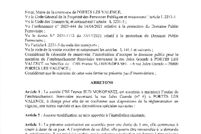 Arrêté 2026/369 - Occupation du domaine public