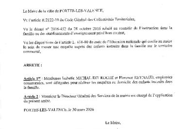 Arrêté 2026/149 - Délégation à un agent