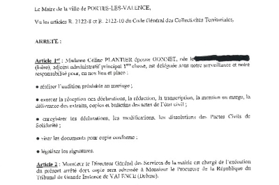 Arrêté 2026/150 - Délégation à un agent