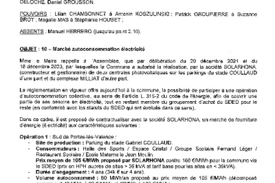 Délibération CM du 20/04/2026 - Marché autoconsomation électricité