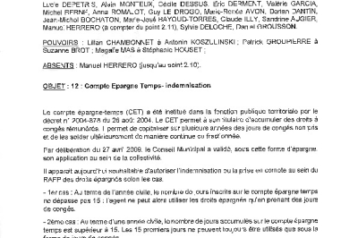 Délibération CM du 20/04/2026 - Compte épargne temps : indemnisation