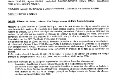 Délibération du 22/12/2025 - Réseau de chaleur, création d'un budget et d'une régie autonome