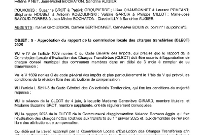 Délibération CM 22-09-2025 - VRA / Approbation rapport CLECT