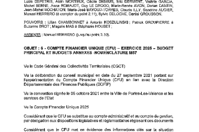 Délibération CM du 20/04/2026 - Compte financier unique 2025