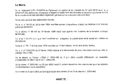 Arrêté 2026/270 - Coordonnateur recensement 2027