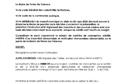Décision 2026/55 - Signature d'un marché public