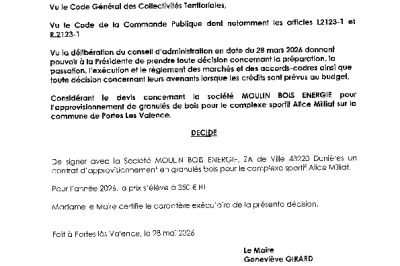 Décision 2026/81 - Signature d'un marché