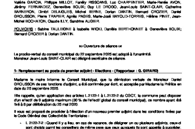 Procès-verbal - CM du 17/11/2025
