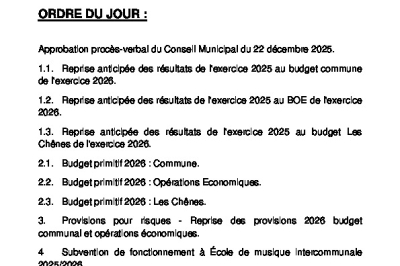 Ordre du Jour CM du 03/02/2026