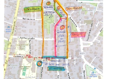 Travaux avec circulation interdite