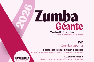 Zumba rose géante