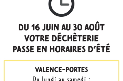 déchèterie : horaires d’été 2025