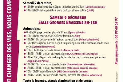 Programme du 27e Téléthon Portois