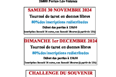 affiche concours de tarot de l entame portoise