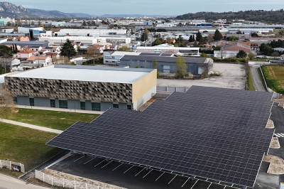 Ombrières du parking du complexe sportif