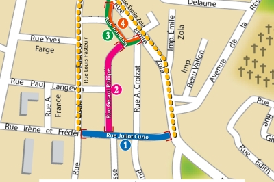 Travaux avec circulation interdite