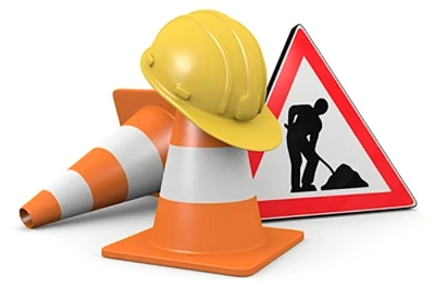 Travaux avec circulation interdite