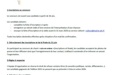 Concours Voix en scène