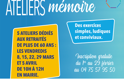 Des ateliers mémoire dédiés aux seniors